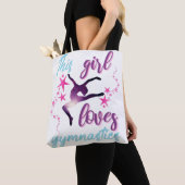 Dit meisje houdt van gymnastiekkraan tote bag (Dichtbij)