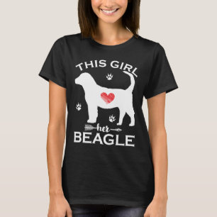 Dit meisje houdt van haar Beagle Beagle Puppy Pet T-shirt