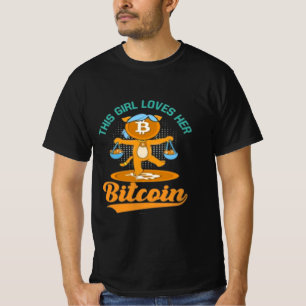 Dit meisje houdt van haar Bitcoin T-shirt