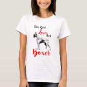Dit meisje houdt van haar boxerhond t-shirt (Voorkant)