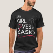 Dit meisje houdt van haar CASIO T-shirt (Voorkant)