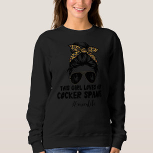 Dit meisje houdt van haar Cocker Spaniel Bun Hair Trui