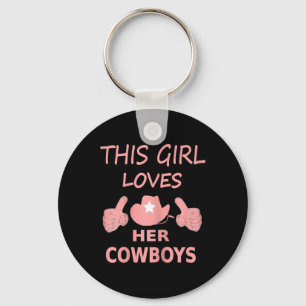 Dit meisje houdt van haar cowboy Schattige Texas D Sleutelhanger