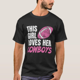 Dit meisje houdt van haar cowboys t-shirt