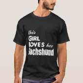 Dit meisje houdt van haar Dachshund T-shirt (Voorkant)