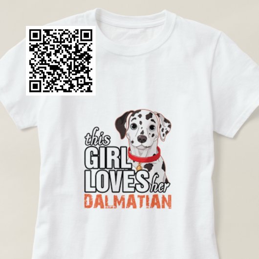 Dit meisje houdt van haar Dalmatiaan T-shirt