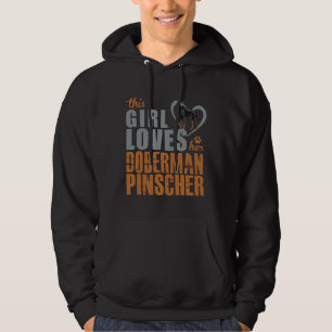 Dit meisje houdt van haar Doberman Pinscher vooral Hoodie