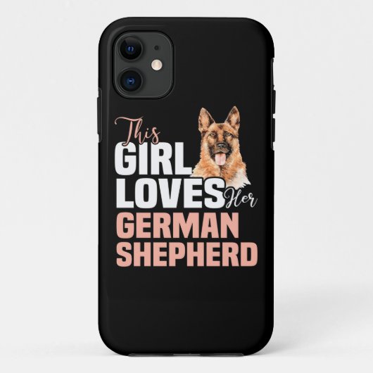 Dit meisje houdt van haar Duitse herder Case-Mate iPhone Case (Achterkant)