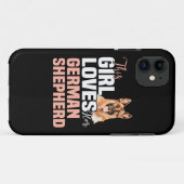 Dit meisje houdt van haar Duitse herder Case-Mate iPhone Case (Achterkant (horizontaal))