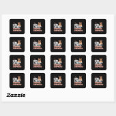 Dit meisje houdt van haar Duitse herder Vierkante Sticker (Vel)