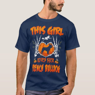 Dit meisje houdt van haar Franse Bulldog Dog Hallo T-shirt