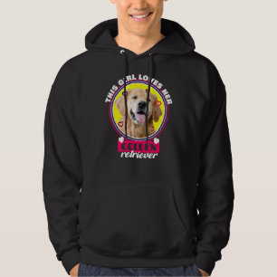 Dit meisje houdt van haar gouden riever hoodie