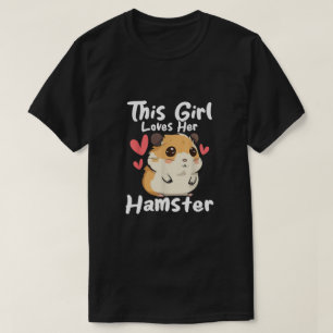 Dit meisje houdt van haar hamster t-shirt