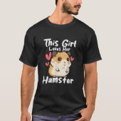 Dit meisje houdt van haar hamster t-shirt (Voorkant)