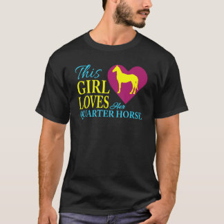 Dit meisje houdt van haar kwartpaard t-shirt