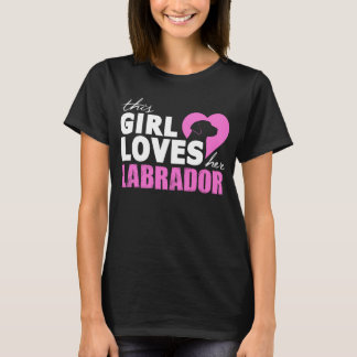 Dit meisje houdt van haar labrador t-shirt