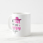 Dit meisje houdt van haar landleven koffiemok (Voorkant links)