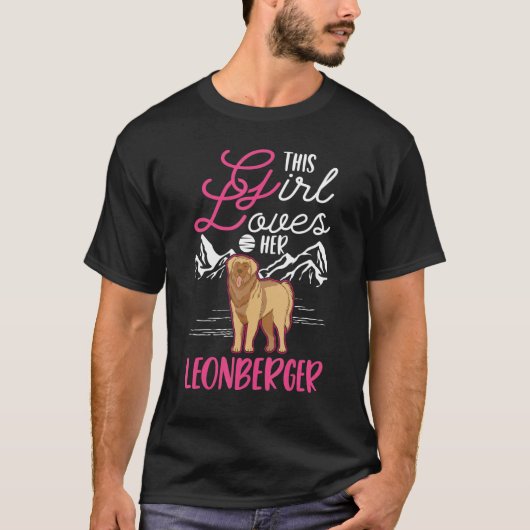 Dit meisje houdt van haar Leonberger Girl T-shirt (Voorkant)