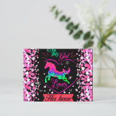 Dit meisje houdt van haar paard briefkaart (Staand voorkant)