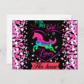 Dit meisje houdt van haar paard briefkaart (Voorkant / Achterkant)