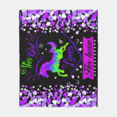 Dit meisje houdt van haar paard fleece deken (Voorkant)