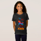 Dit meisje houdt van haar paard Oranje T-shirt (Voorkant volledig)