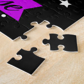 Dit meisje houdt van haar paard Paarse Legpuzzel (Zijkant)