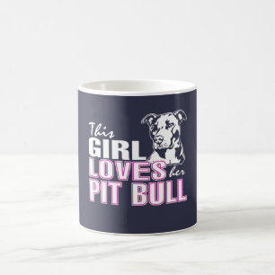Dit meisje houdt van haar PIT BULL Koffiemok