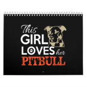 dit meisje houdt van haar pitbull kalender (Hoes)