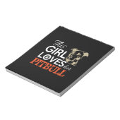 dit meisje houdt van haar pitbull notitieblok (Linkerzijde)