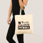 Dit Meisje houdt van Haar Pitbull Tote Bag (Voorkant (product))