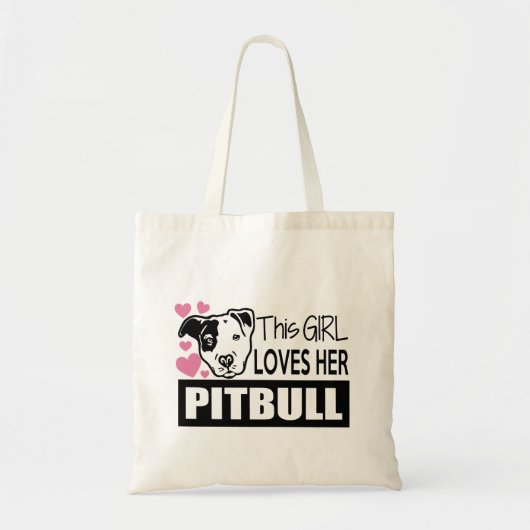 Dit Meisje houdt van Haar Pitbull Tote Bag (Voorkant)