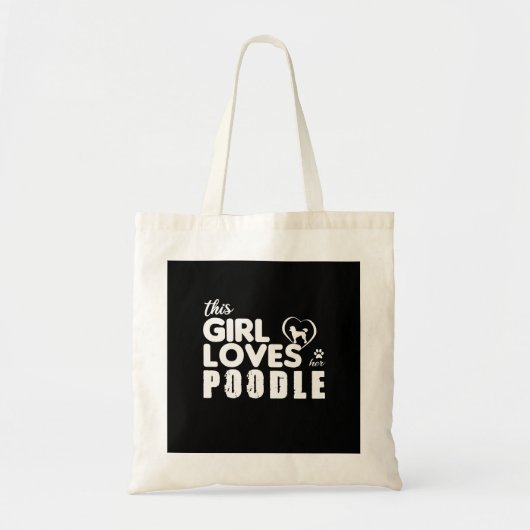 Dit meisje houdt van haar poel tote bag (Voorkant)