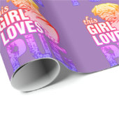 Dit meisje houdt van haar pug cadeaupapier (Rol Hoek)