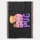 Dit meisje houdt van haar pug deken (Voorkant Verticaal)