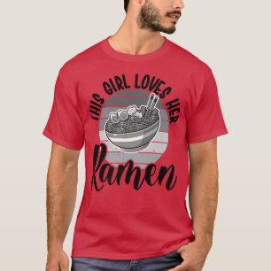 Dit meisje houdt van haar ramen noodle, Retro Japa T-shirt
