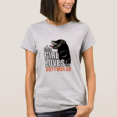 Dit meisje houdt van haar rottweiler t-shirt (Voorkant)