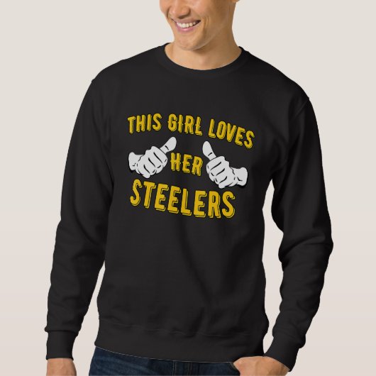 Dit meisje houdt van haar steelers trui (Voorkant)