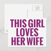 Dit meisje houdt van haar vrouw briefkaart (Voorkant / Achterkant)