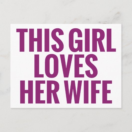 Dit meisje houdt van haar vrouw briefkaart (Voorkant)