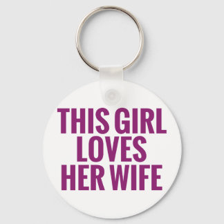 Dit meisje houdt van haar vrouw sleutelhanger