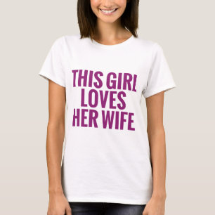 Dit meisje houdt van haar vrouw t-shirt