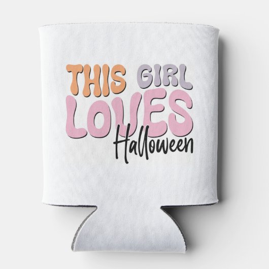 Dit meisje houdt van Halloween Blikjeskoeler (Achterkant)