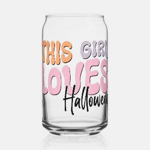 Dit meisje houdt van Halloween Blikvorm Glas