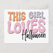 Dit meisje houdt van Halloween Briefkaart (Voorkant)