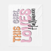 Dit meisje houdt van Halloween Fleece Deken (Voorkant)