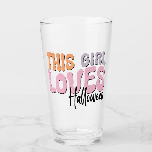 Dit meisje houdt van Halloween Glas (Voorkant)