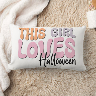 Dit meisje houdt van Halloween Kussen
