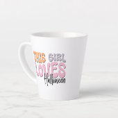 Dit meisje houdt van Halloween Latte Mok (Linkerhoek)