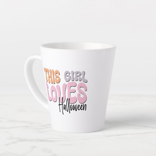 Dit meisje houdt van Halloween Latte Mok (Linkerhoek)